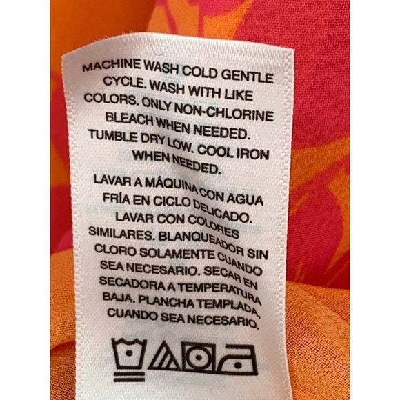 Scoop NYC chiffon top size M 1743 short sleeve Tie neck Lined NWT - Picture 10 of 10